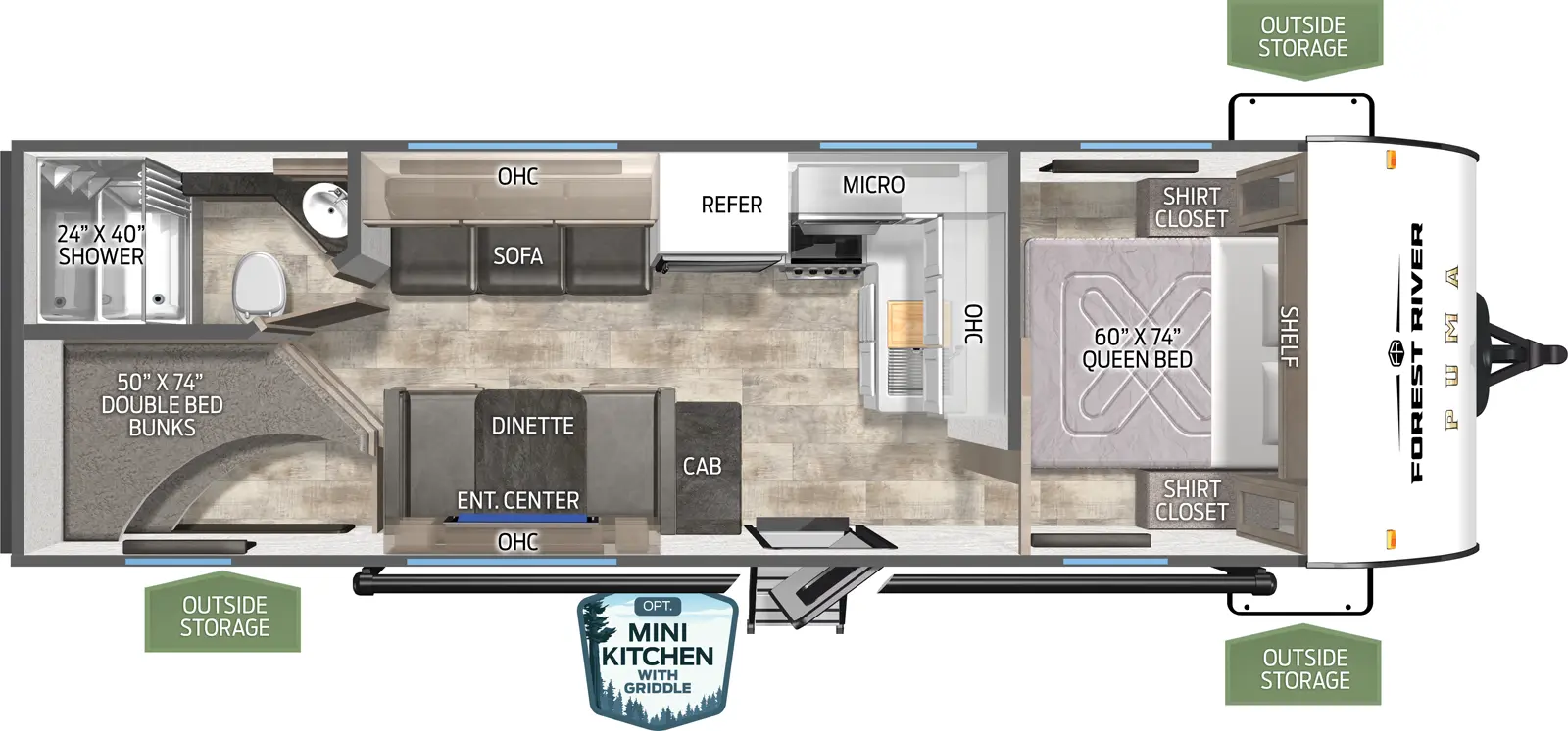 Puma Camping Edition 23BHCE Floorplan